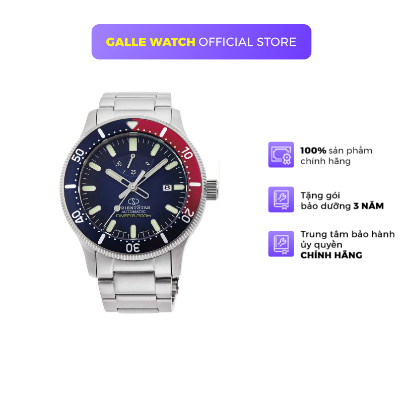 Đồng hồ cơ nam Orient Star Watch Sport RE-AU0306L00B phiên bản giới hạn kính sapphire dây thép đeo tay thể thao bơi lặn