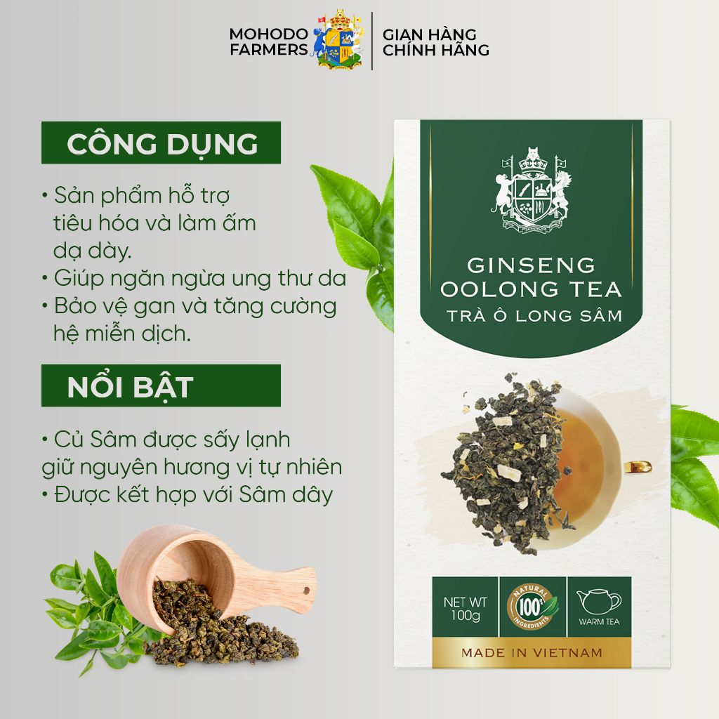 Trà Ô Long Sâm 100g-Thơm ngon dễ uống