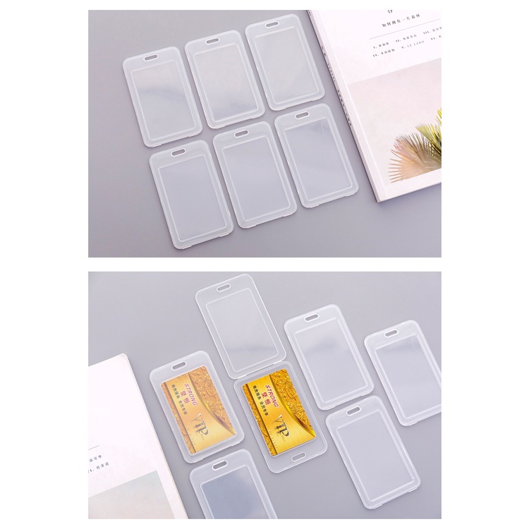 Túi đựng thẻ học sinh sinh viên trơn trong suốt, bao đựng thẻ nhân viên căn cước 11*7cm