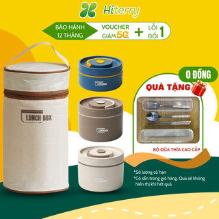 Hộp Cơm Giữ Nhiệt Thực Phẩm Hiterry Chất Liệu Inox 304 Chống Gỉ Cao Cấp Sang Trọng Chống Tràn Có Thể Dùng Cho Lò Vi Sóng