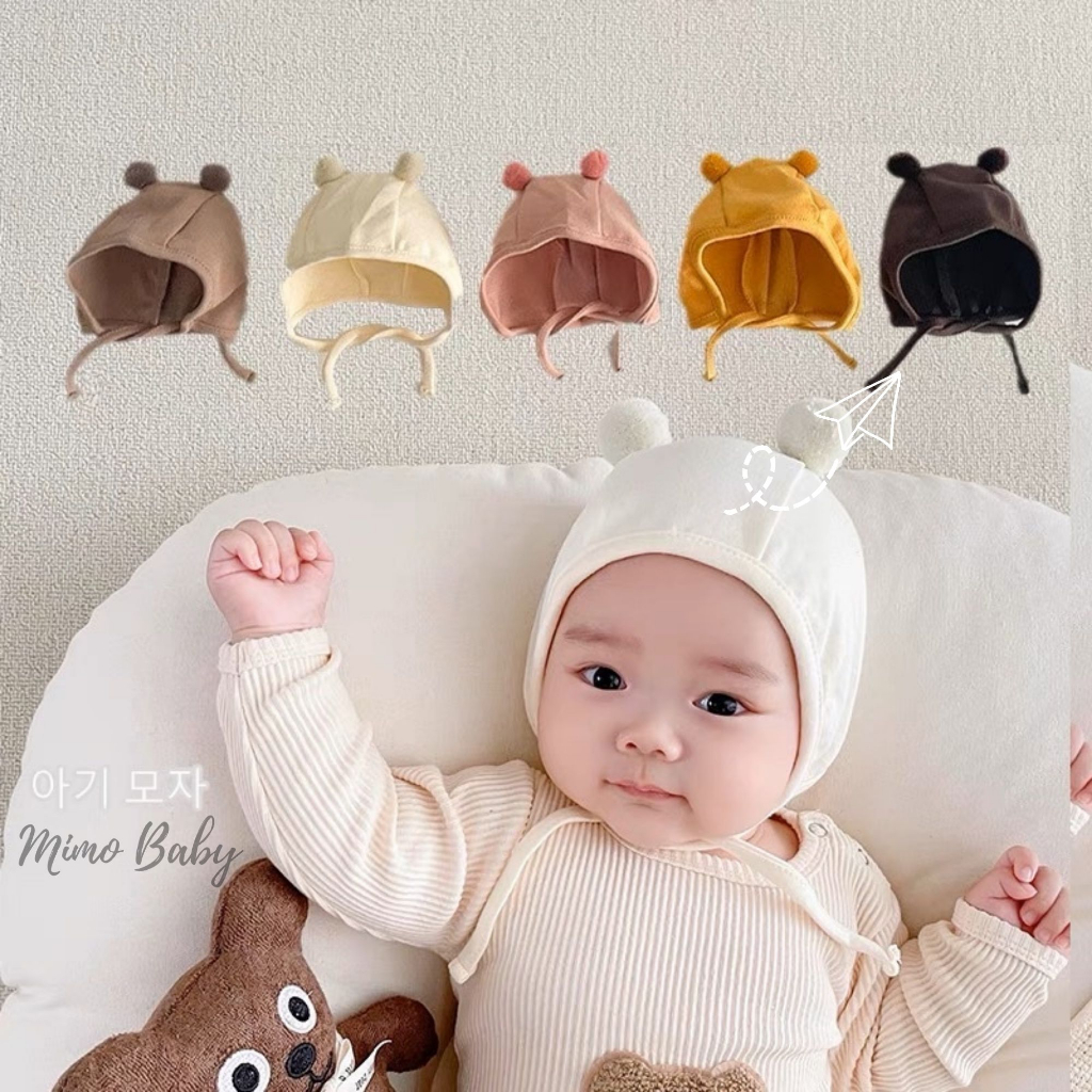 Mũ cục bông cho bé hàng QC  MD160 Mimo Baby