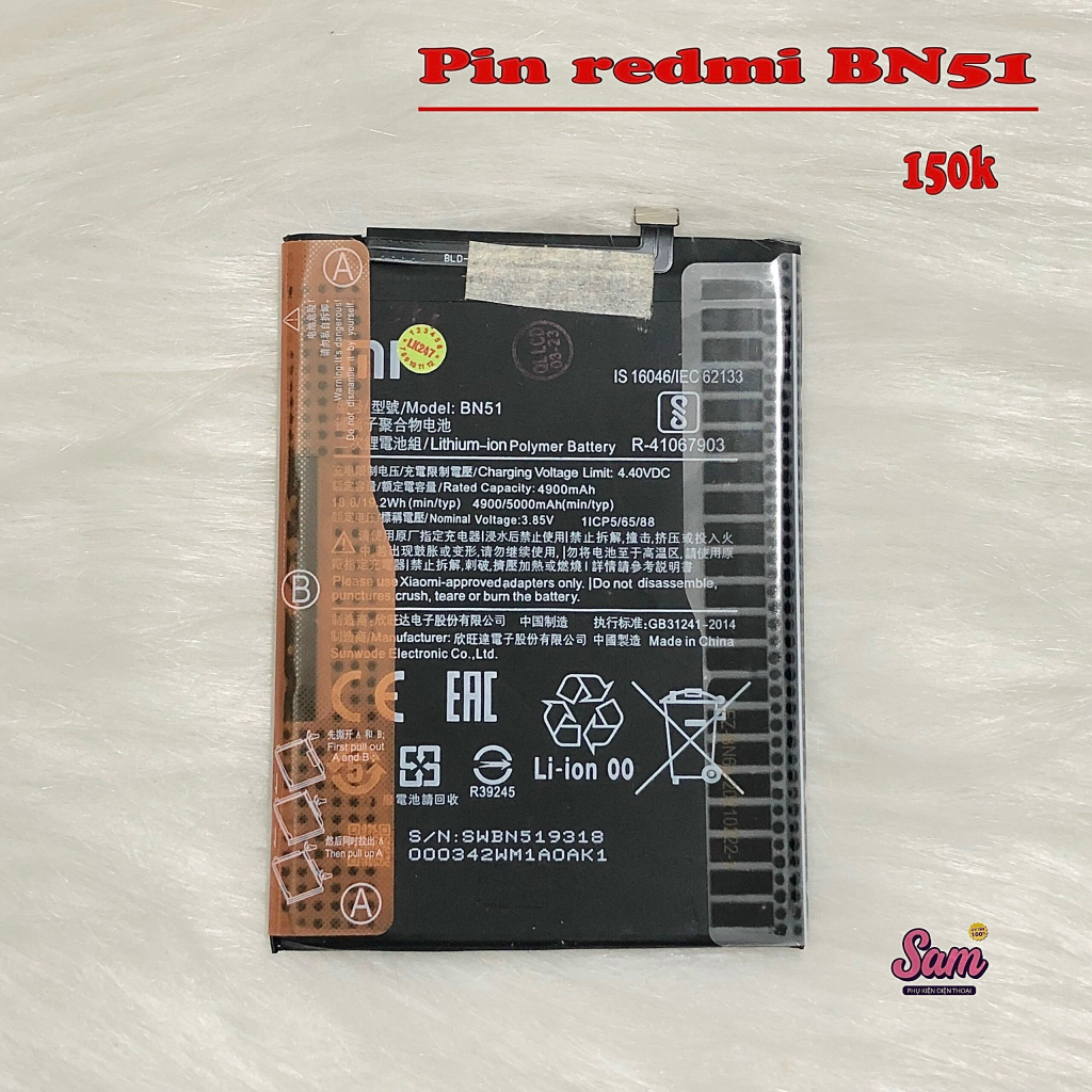 Pin Xiaomi BN51 / BN52 / BN53 / BN57 / BN54 / BN55 / BN56 / BN59