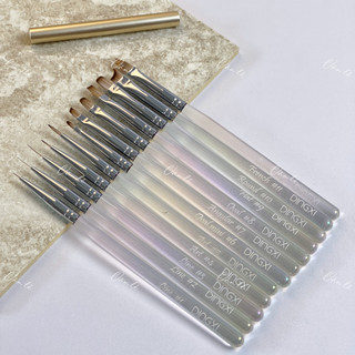 Cọ bút nét vẽ bản ombre dingxi thân cọ bảy màu trong
