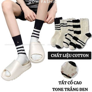 Vớ cổ cao nam nữ kiểu rách GOMTAT phong cách Hàn Quốc, chất liệu co giãn, thoải mái êm chân  -CAOWASH-PO-3025-1DOI