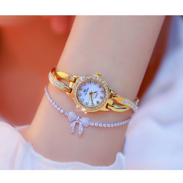 Đồng hồ nữ BSbeesister BS27 mặt đính đá nhân tạo tuyệt đẹp