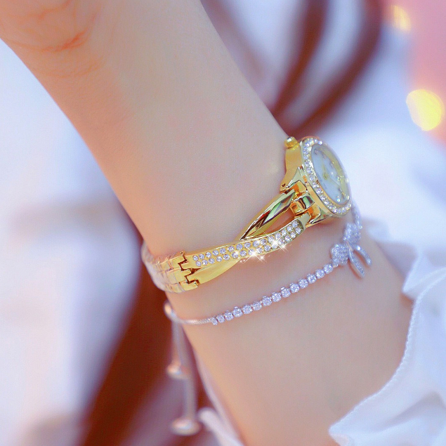 Đồng hồ nữ BSbeesister BS27 mặt đính đá nhân tạo tuyệt đẹp