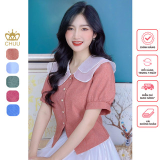 Áo sơ mi nữ, áo sơ mi công sở kiểu cổ bèo 2 lớp chuu a9404