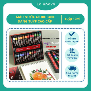 Màu nước Giorgione tuýp 12ml 12/24 màu sơn loại cao cấp Premium Lalunavn b140