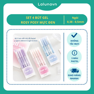 Bộ 5 bút bi Fall In Pastel đi nét viết vở học sinh ghi chú note giấy xinh yêu B130