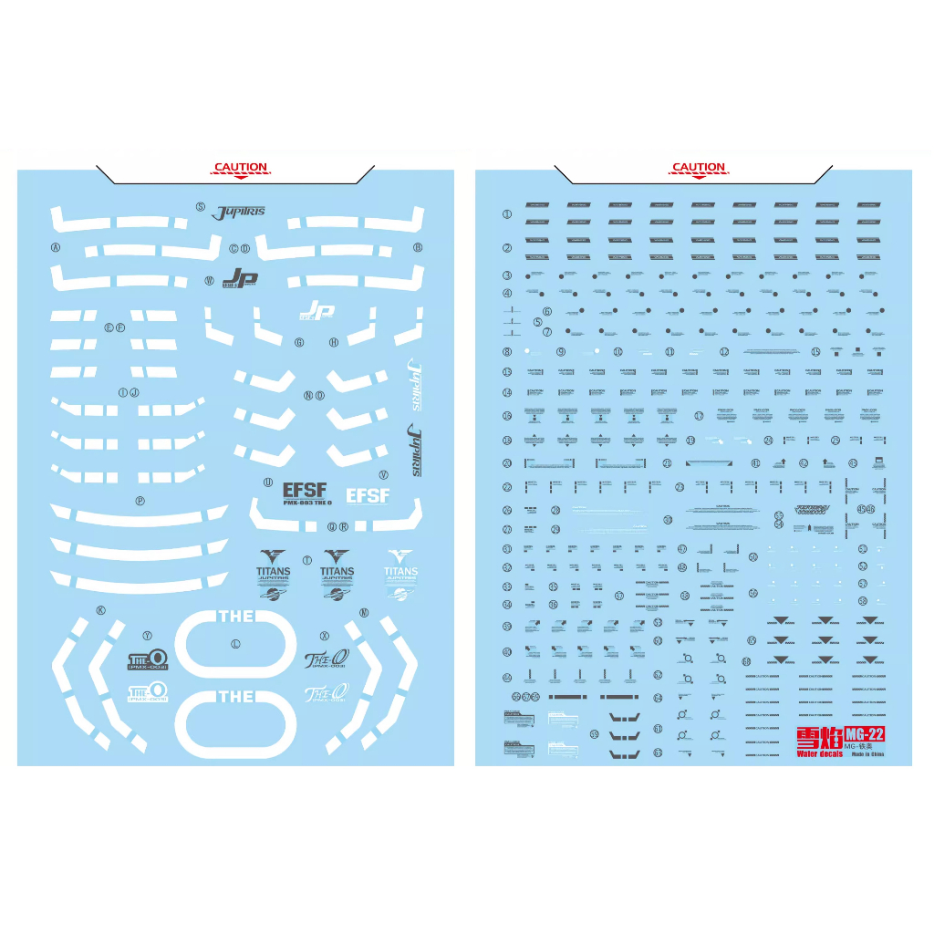 Đề can - Decal nước MG The-O