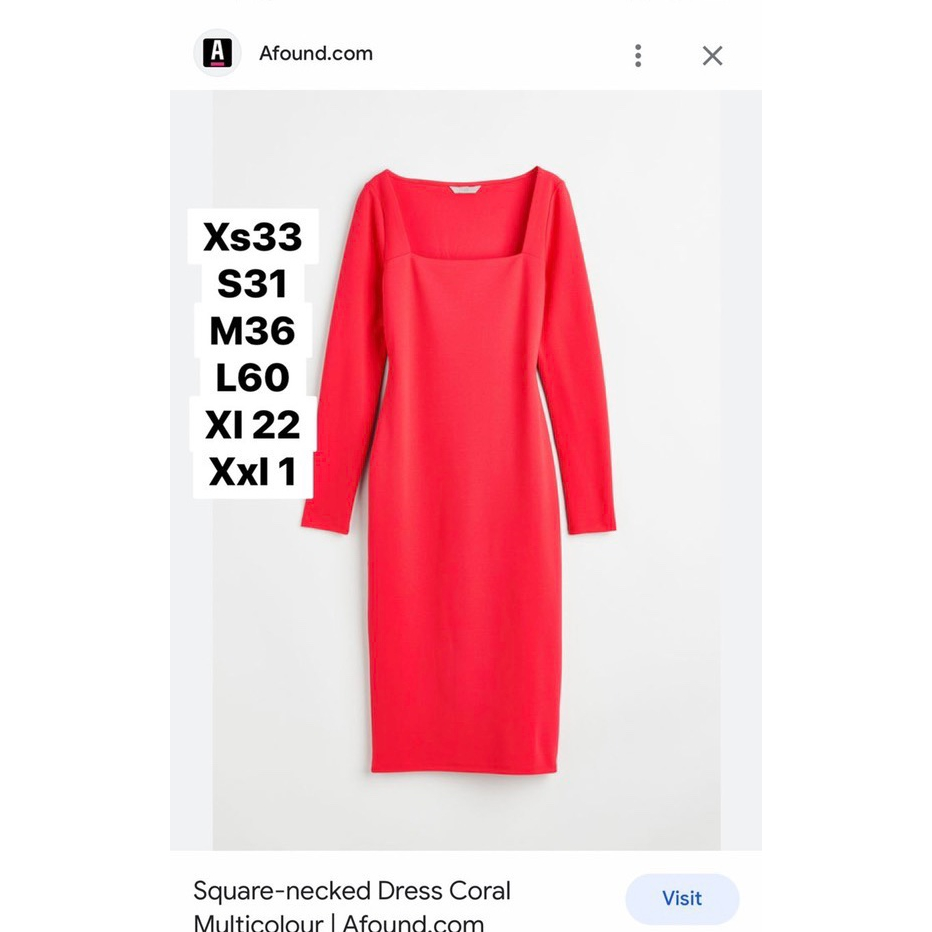 Đầm Midi HM màu cam made in Cambo xuất dư xịn dài qua gối