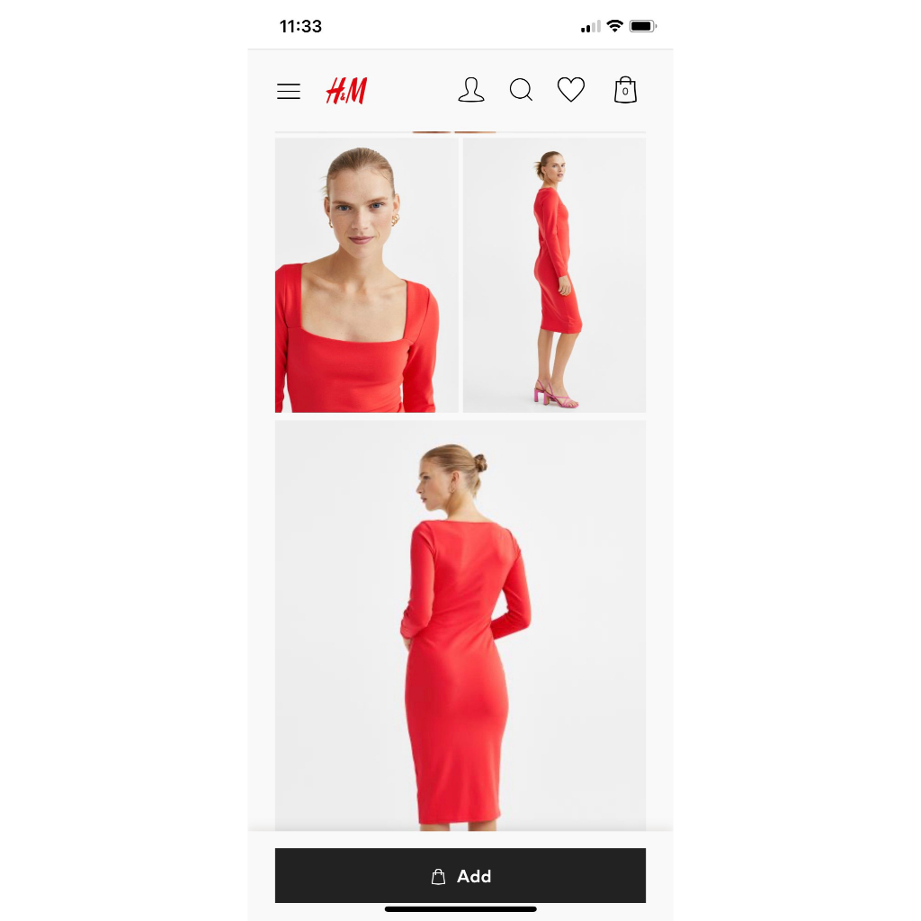 Đầm Midi HM màu cam made in Cambo xuất dư xịn dài qua gối