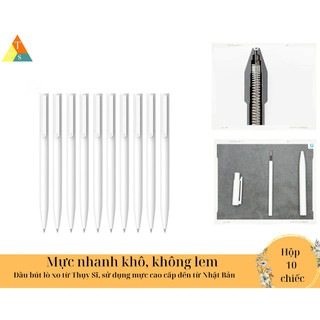Combo 1 hộp 10 bút bi cao cấp xm mực đen MI pen