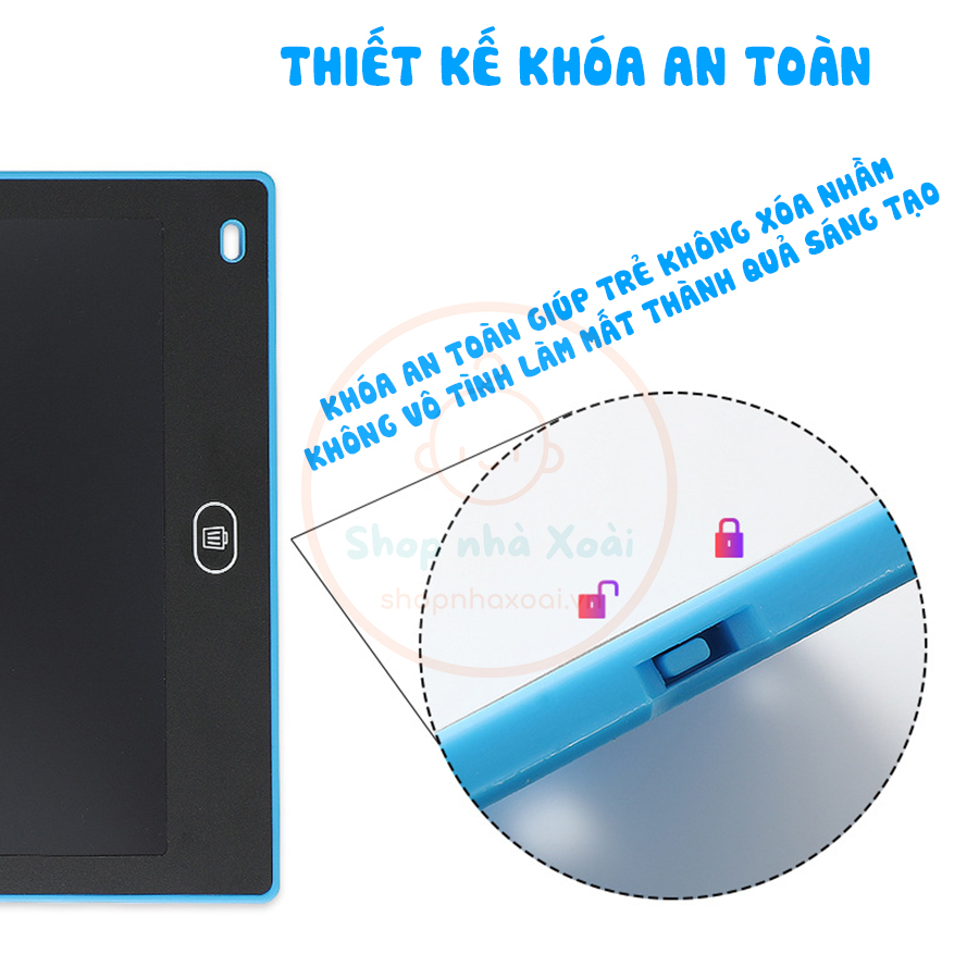 Bảng tự xoá thông minh cho bé, Bảng viết điện tử 12inch, 10inch, 8.5inch Màn hình đa sắc, Bảng vẽ điện tử Shop Nhà Xoài
