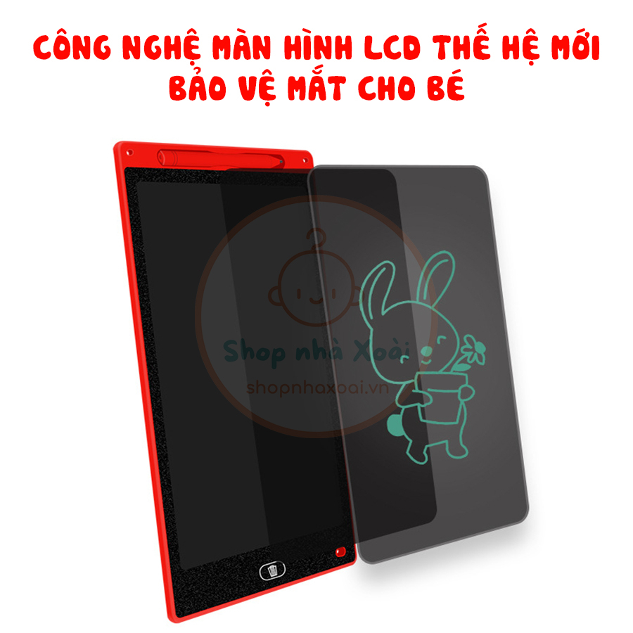 Bảng tự xoá thông minh cho bé, Bảng viết điện tử 12inch, 10inch, 8.5inch Màn hình đa sắc, Bảng vẽ điện tử Shop Nhà Xoài