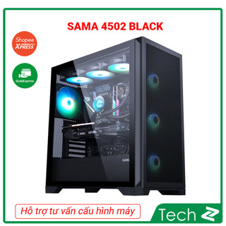 Vỏ Case SAMA 4502 (ATX - 3 Fan ARGB - Black/White) - NO BOX