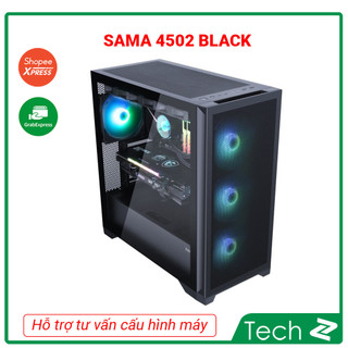 Vỏ Case SAMA 4502 (ATX - 3 Fan ARGB - Black/White) - NO BOX