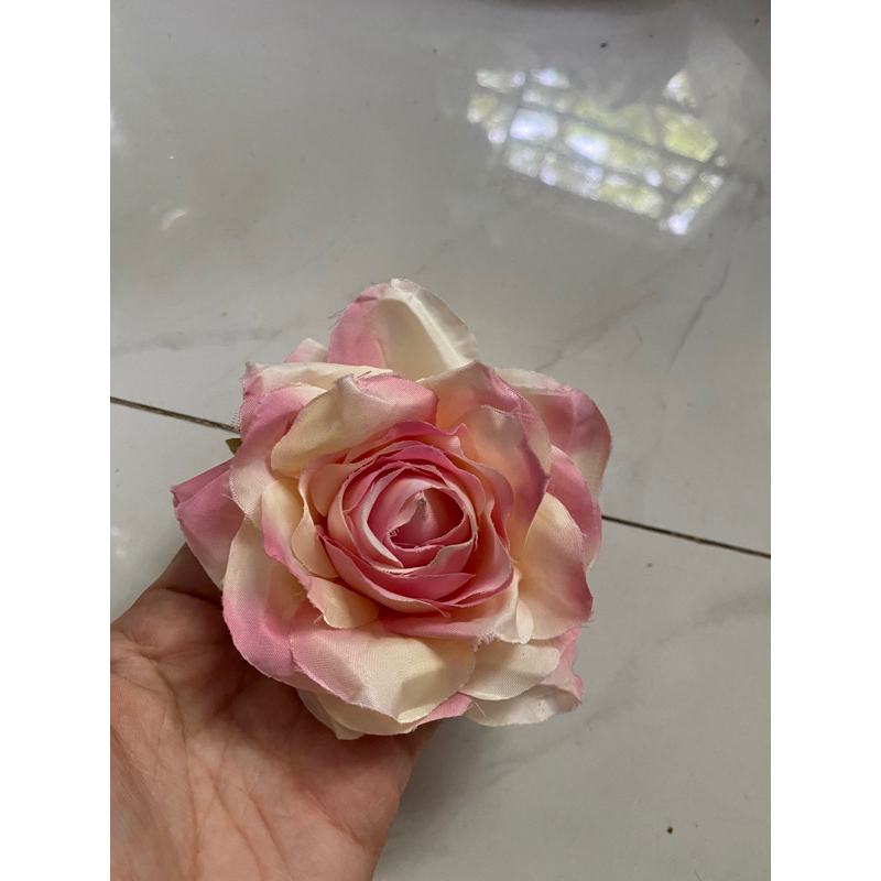 Đầu Bông Hoa Hồng trang trí nhà cửa, cắm bình- hoa giả, hoa vải lụa