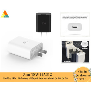 Cốc sạc nhanh qc 3.0 ha612 xm zmi 18w