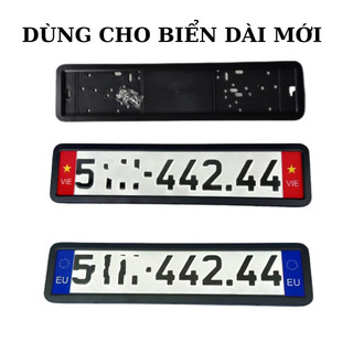 khung biển số dài cho ô tô kích thước mới đế nhựa viền thép 52cm*11cm cho biển mới đăng kí BOT8