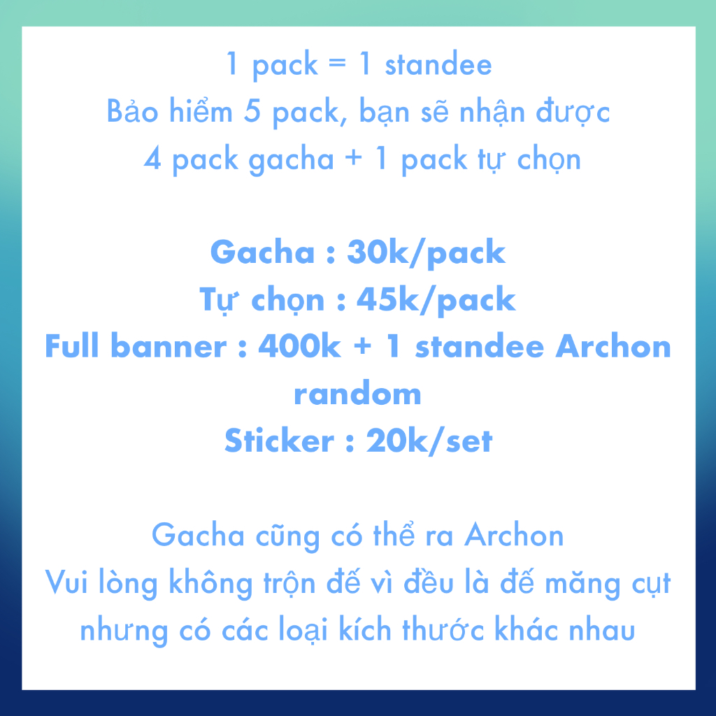 Mô hình standee Genshin Impact trông đần nhưng dễ thương