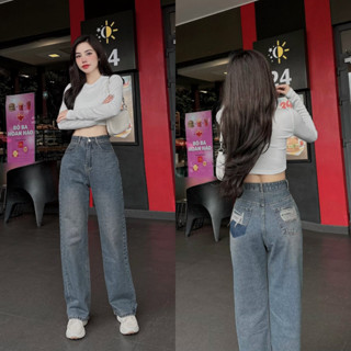 QUẦN JEANS SUÔNG RÁCH TÚI SAU, JEANS QUẢNG CHÂU CAO CẤP. LANVYSHOP MS 380 381