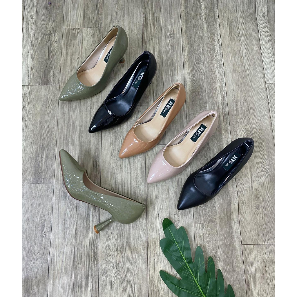 Giày VIP gót bầu thon 6cm MT401