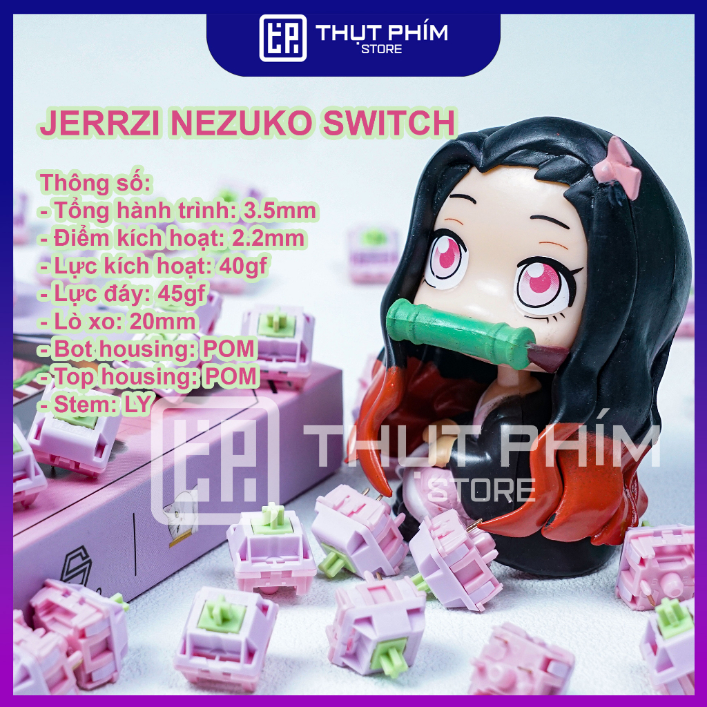 Jerrzi Nezuko Switch - Linear/Tactile [2 in 1] 45gr 2 stem thay thế - Thụt Phím Store | BigBuy360 - bigbuy360.vn