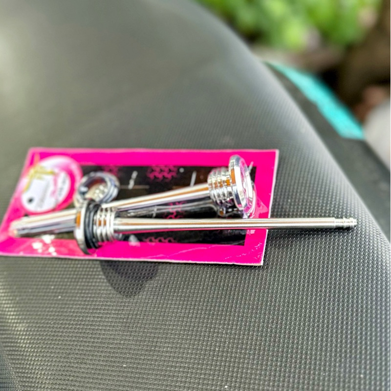 Nắp nhớt salaya có đuôi thăm nhớt Inox 304 Honda-Yamaha