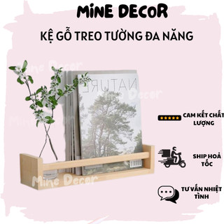 Kệ gỗ treo tường decor - kệ đựng gia vị / giá treo tường đa năng