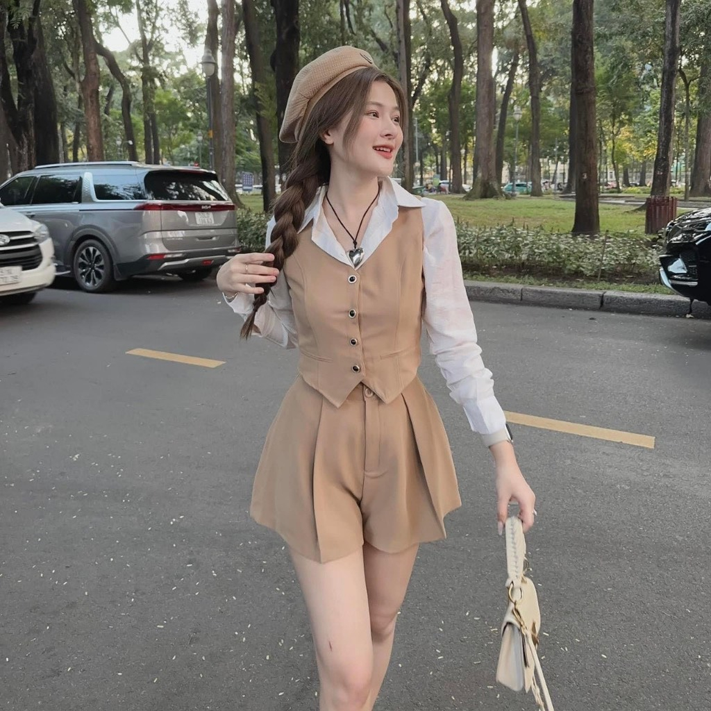 SeT BỘ SÁT NÁCH QUẦN LI MIX SƠ MI DÀI TAY SIÊU XINH ‼️