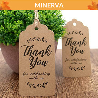 10 Tag giấy Thank You kèm dây treo trang trí bó hoa, trang trí hộp quà tặng, hộp bánh