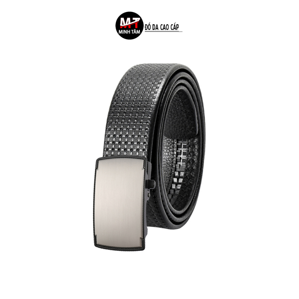 Thắt lưng nam Minh Tâm da bò , khóa kim loại kiểu tự động MT-7211