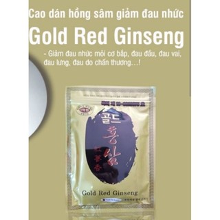 [COMBO 5 gói] Cao dán hồng sâm Gold red ginseng 20 miếng