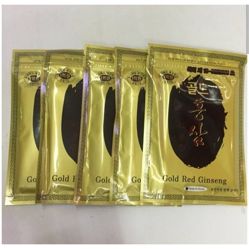 [COMBO 5 gói] Cao dán hồng sâm Gold red ginseng 20 miếng