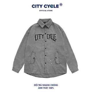 Áo sơ mi local brand Houndstooth City Cycle vải typsy form rộng nam nữ oversize unisex
