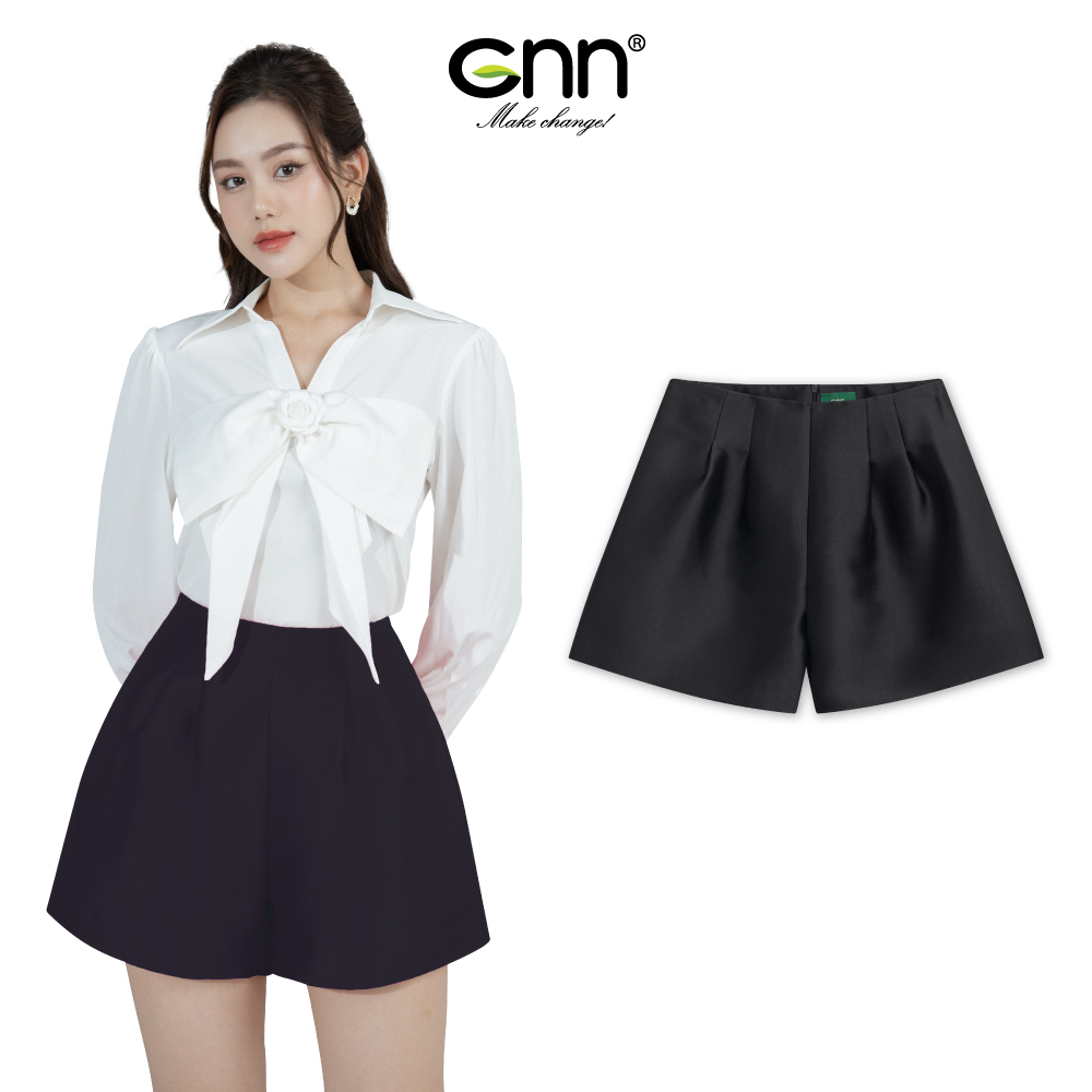 Quần short đùi nữ, quần tafta 2 lớp thiết kế GNN W2QNT416