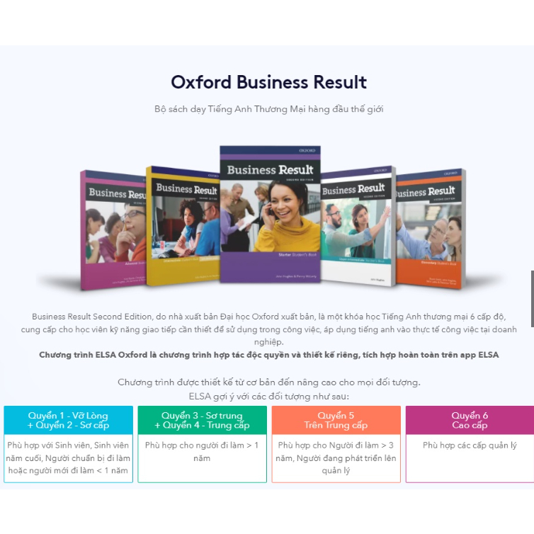 ELSA OXFORD COMBO TRỌN BỘ 6Q - Tiếng Anh thương mại