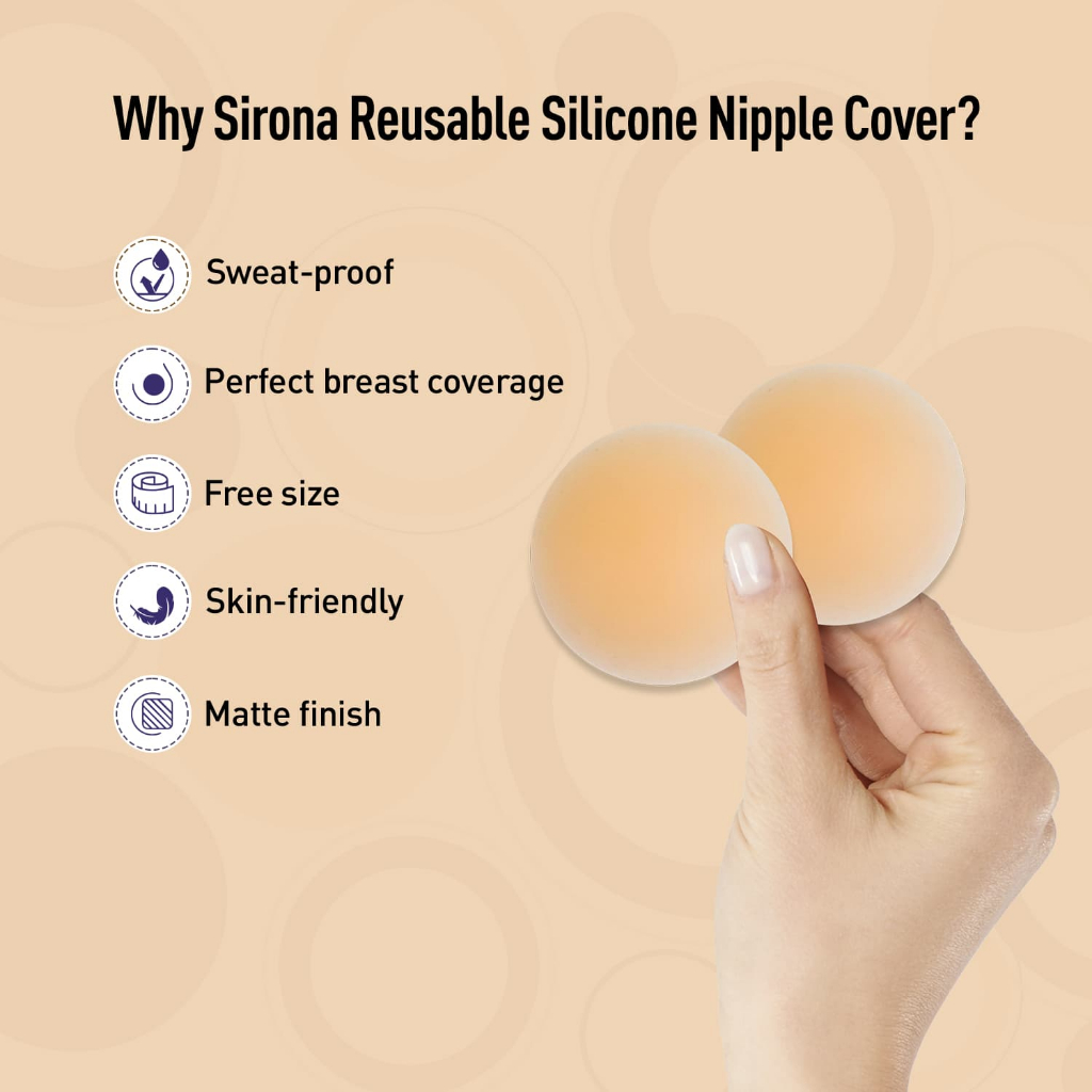 Miếng Dán Ngực Nipple Cover Silicon Siêu Mỏng thân nhiệt không dùng keo