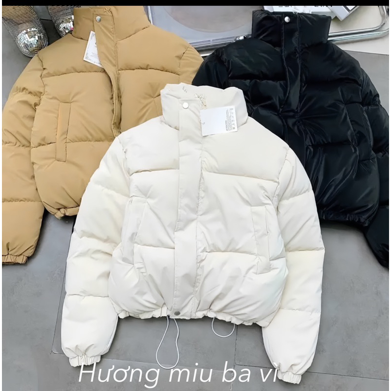 Áo Khoác Phao Croptop, Áo Phao Béo Hàn Quốc Dáng Ngắn mùa đông