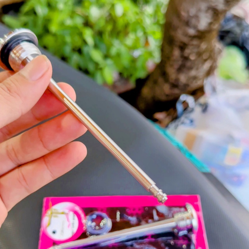 Nắp nhớt salaya có đuôi thăm nhớt Inox 304 Honda-Yamaha