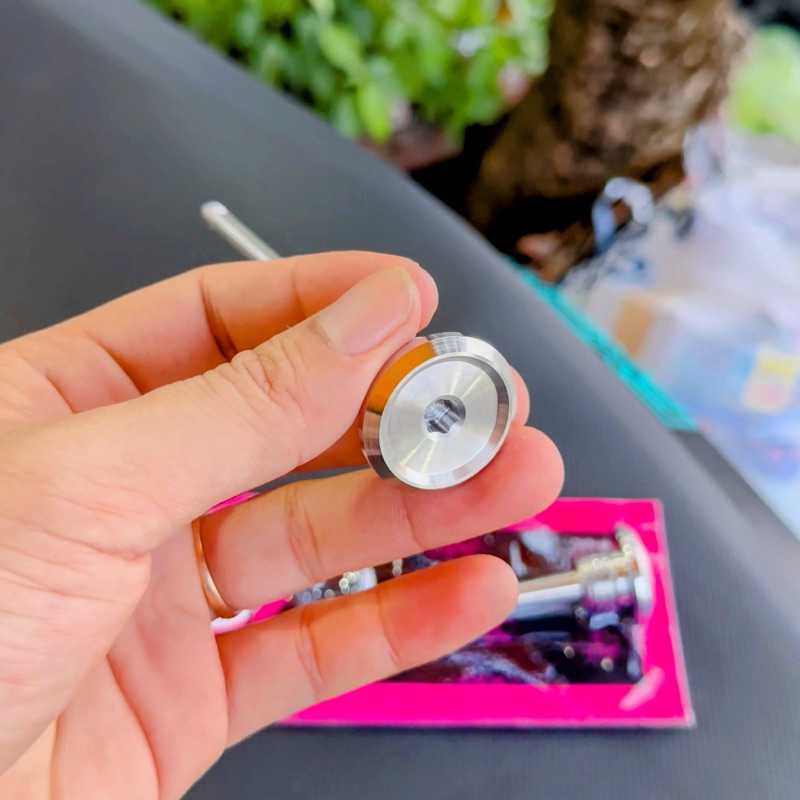 Nắp nhớt salaya có đuôi thăm nhớt Inox 304 Honda-Yamaha