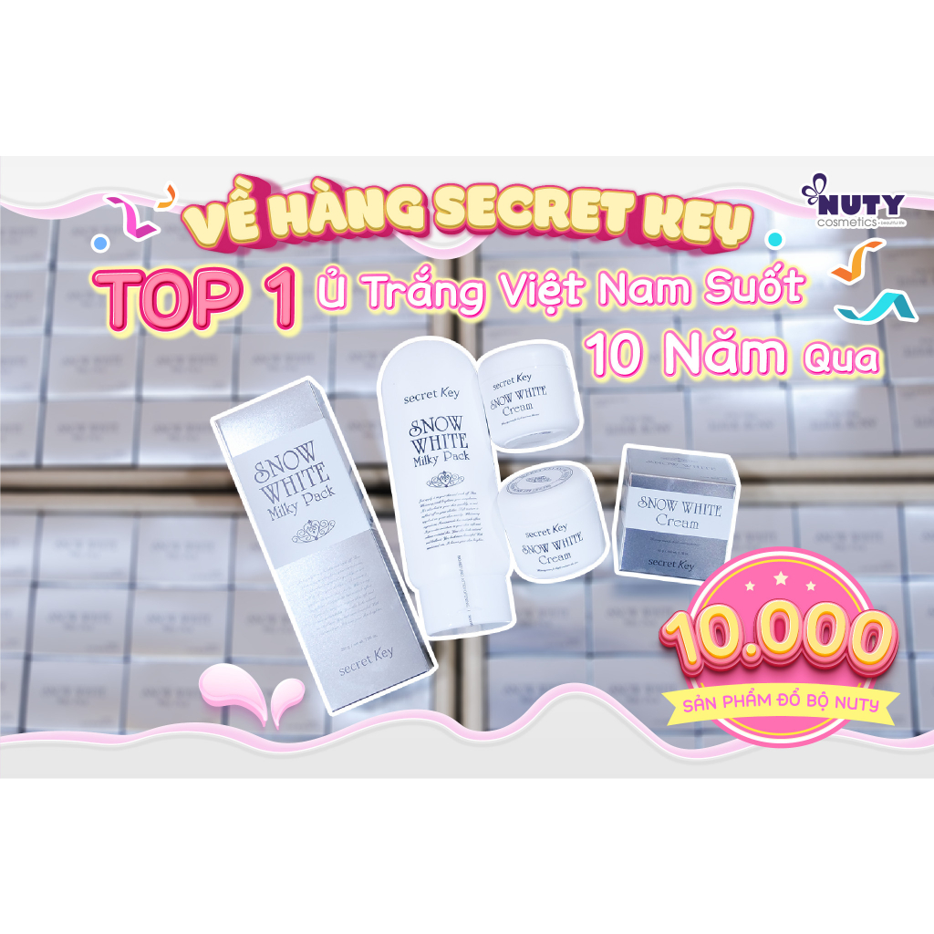 Kem Ủ Trắng Secret Key Snow White Milky Pack