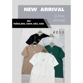 859-Áo thun babytee thêu logo Quỳnh vintage