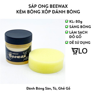 Sáp Ong Beewax Kèm Bông Xốp Đánh Bóng Sàn Gỗ, Đồ Gỗ, Lau Chùi ,Làm Mới, Phục Hồi Màu, Vết Xước Bàn Ghế, Tủ, Cửa Gỗ