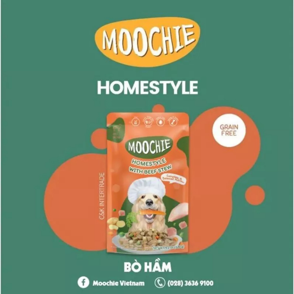 Pate Moochie Homestyle cho chó gói 120g