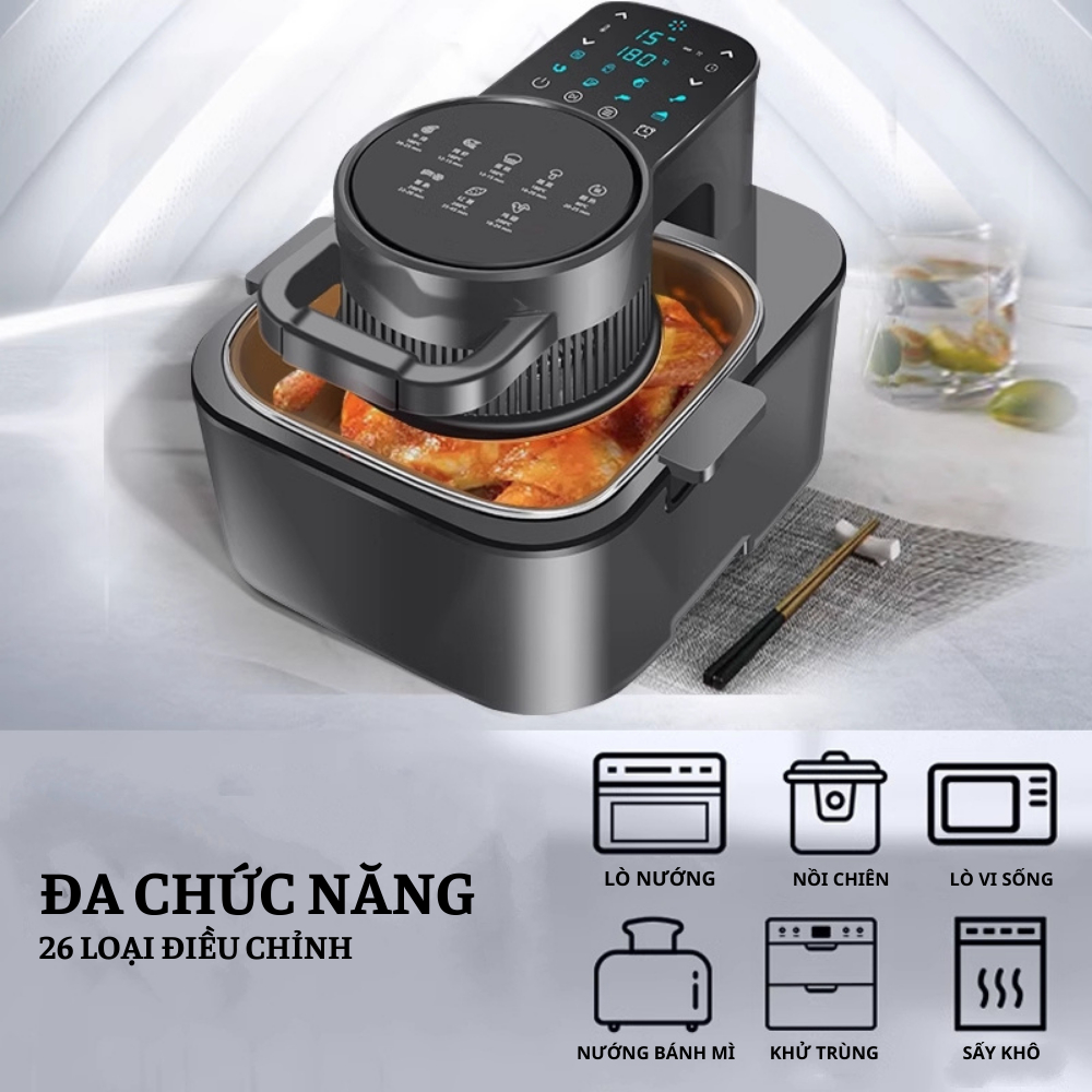 Nồi chiên không dầu Camel 12L nướng gà nguyên con