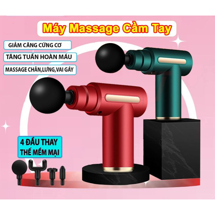 Máy Massage Cầm Tay Mini, Súng Massage Cầm Tay Mini Toàn Thân 6 Cấp Độ - Máy Đấm Lưng Đa Năng