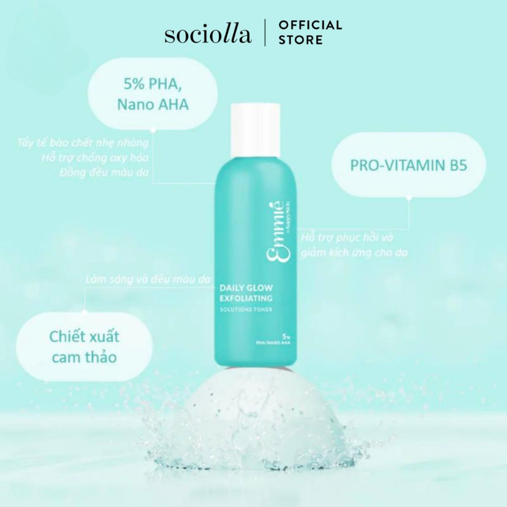 Dung Dịch Cân Bằng & Tẩy Tế Bào Chết Emmié By Happy Skin PHA 5% 230ml