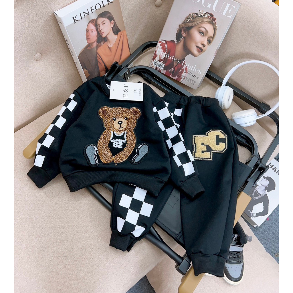 Bộ gấu vải nỉ ép đẹp mà giá rẻ rành cho bé 8-25 kg